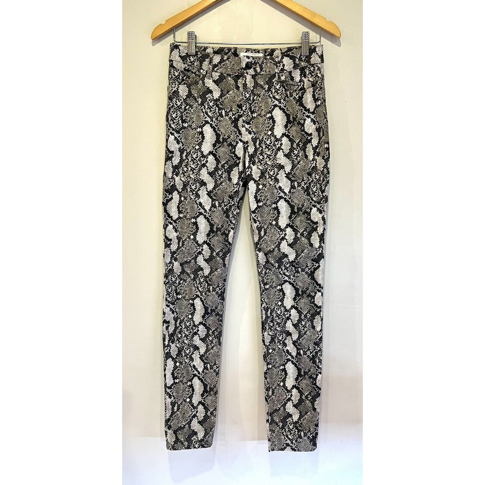 H&M SNAKESKIN COTTON HIGH-WAISTED JEANS..! SIZE 6